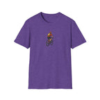 Cyclist with Backpack T-Shirt