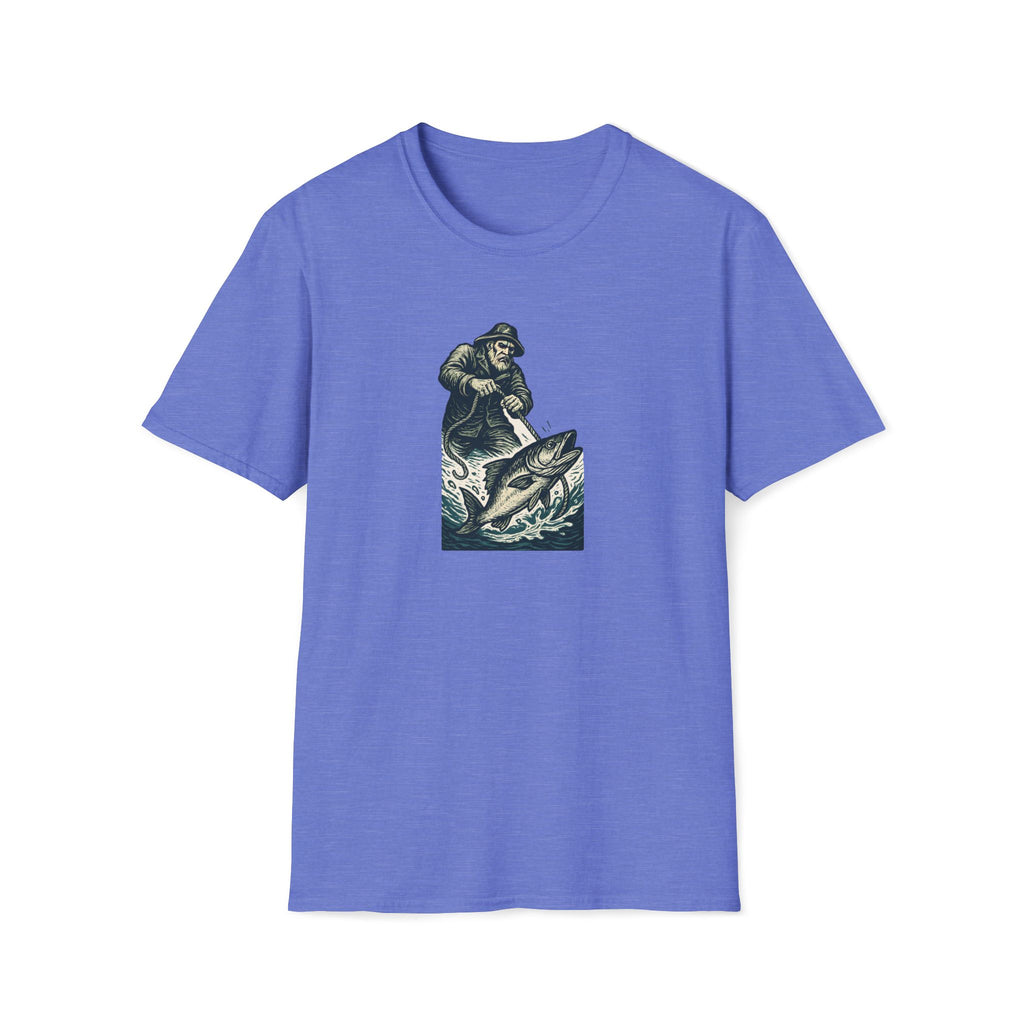 Fisherman Reeling Giant Fish T-Shirt