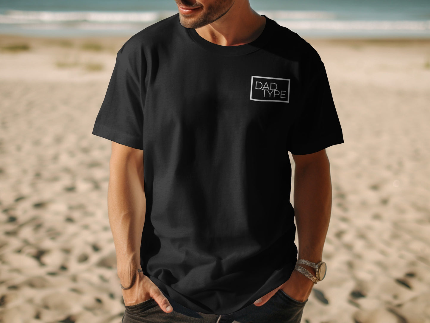 Stylish Dad Type Graphic Tee Ideal For Casual Outings