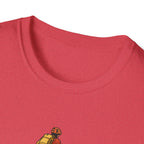 Cyclist with Backpack T-Shirt