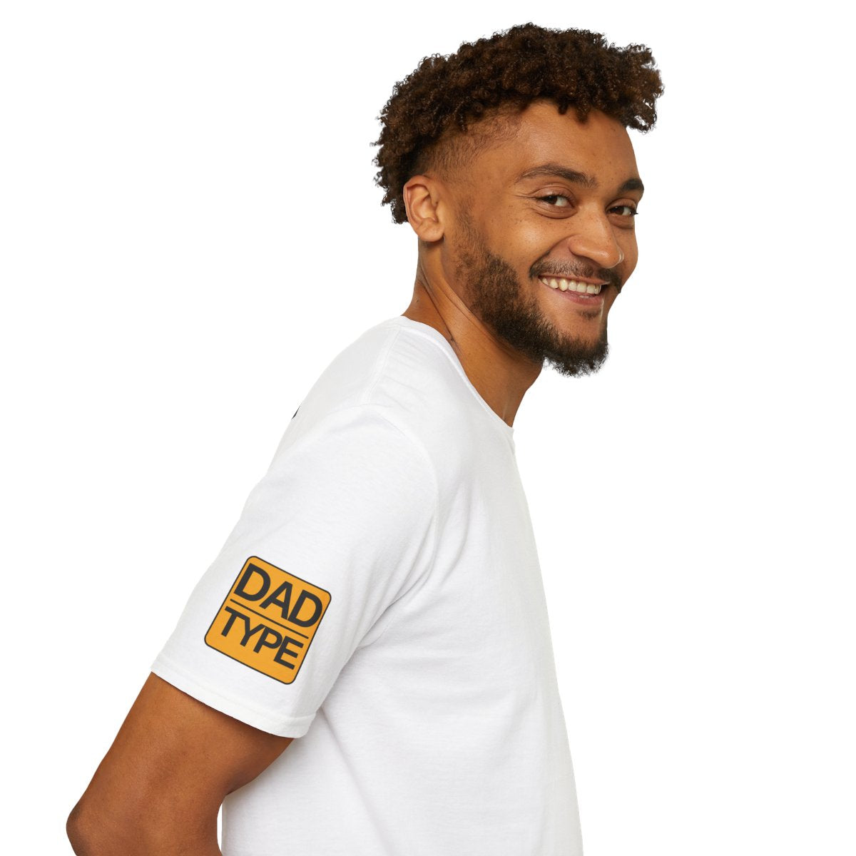 Dad Type Patch White T-Shirt for All Proud Fathers