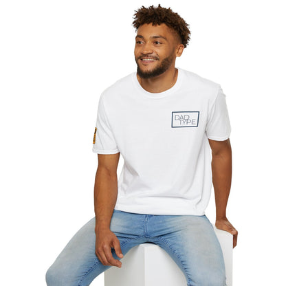 Stylish White T-Shirt with Dad Type Print Dad Type product